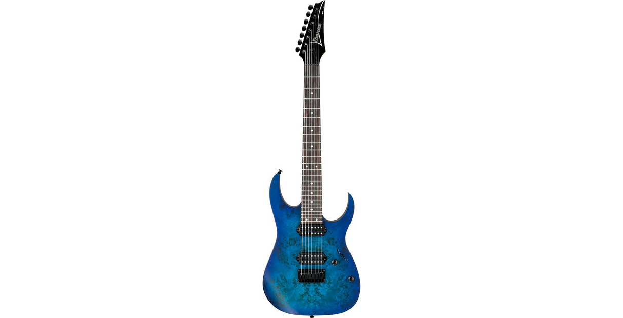 Ibanez RG7421PB 7-String Electric Guitar, Sapphire Blue Flat