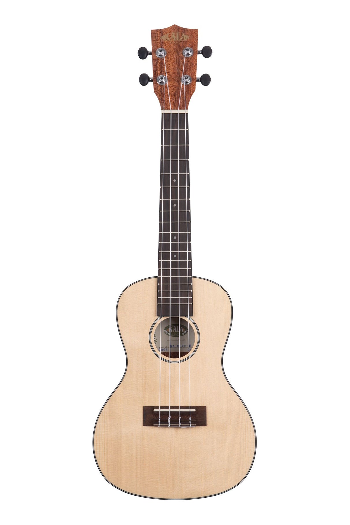 Kala KA-SSTU-C Travel Series Concert Ukulele, Natural Spruce