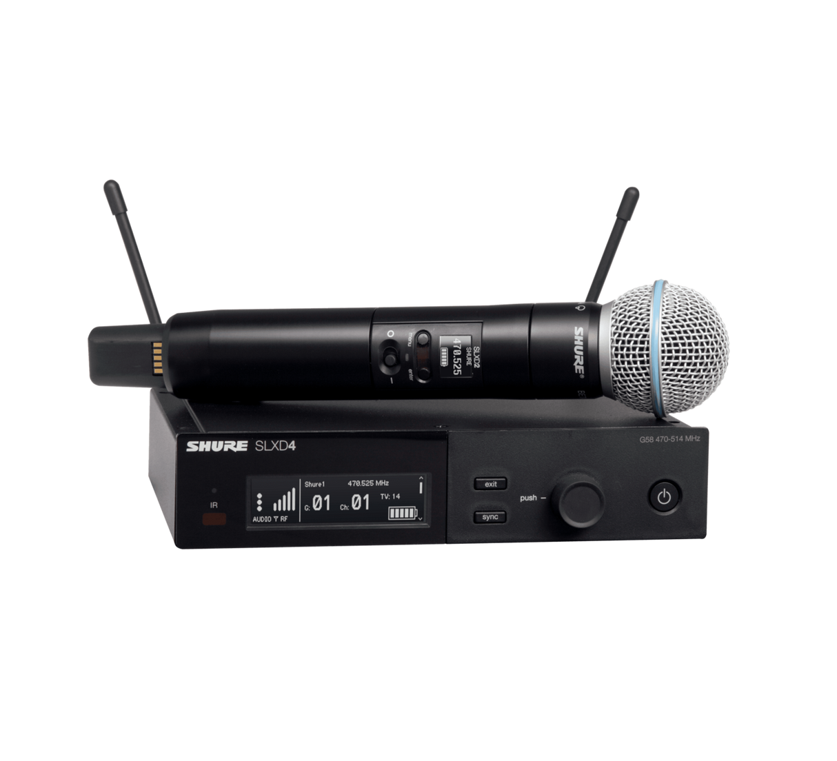 Shure SLXD2/B58 Handheld Digital Wireless Transmitter with Beta58A