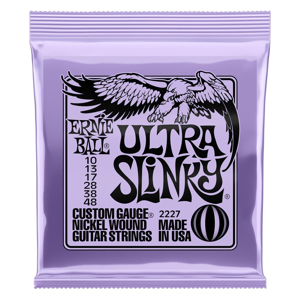 Ernie Ball Ultra Slinky Nickel Wound Electric Guitar Strings 10-48 Gauge