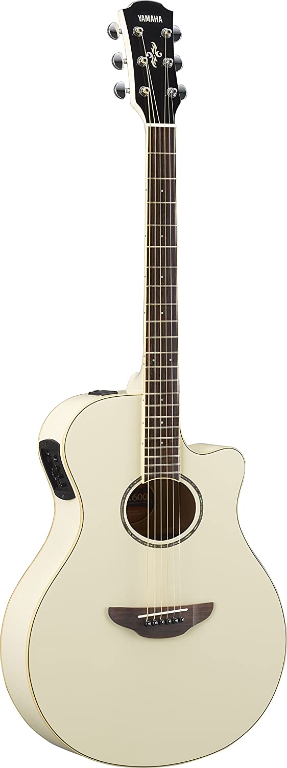 Yamaha APX600 Thinline Cutaway Acoustic-Electric, Vintage White