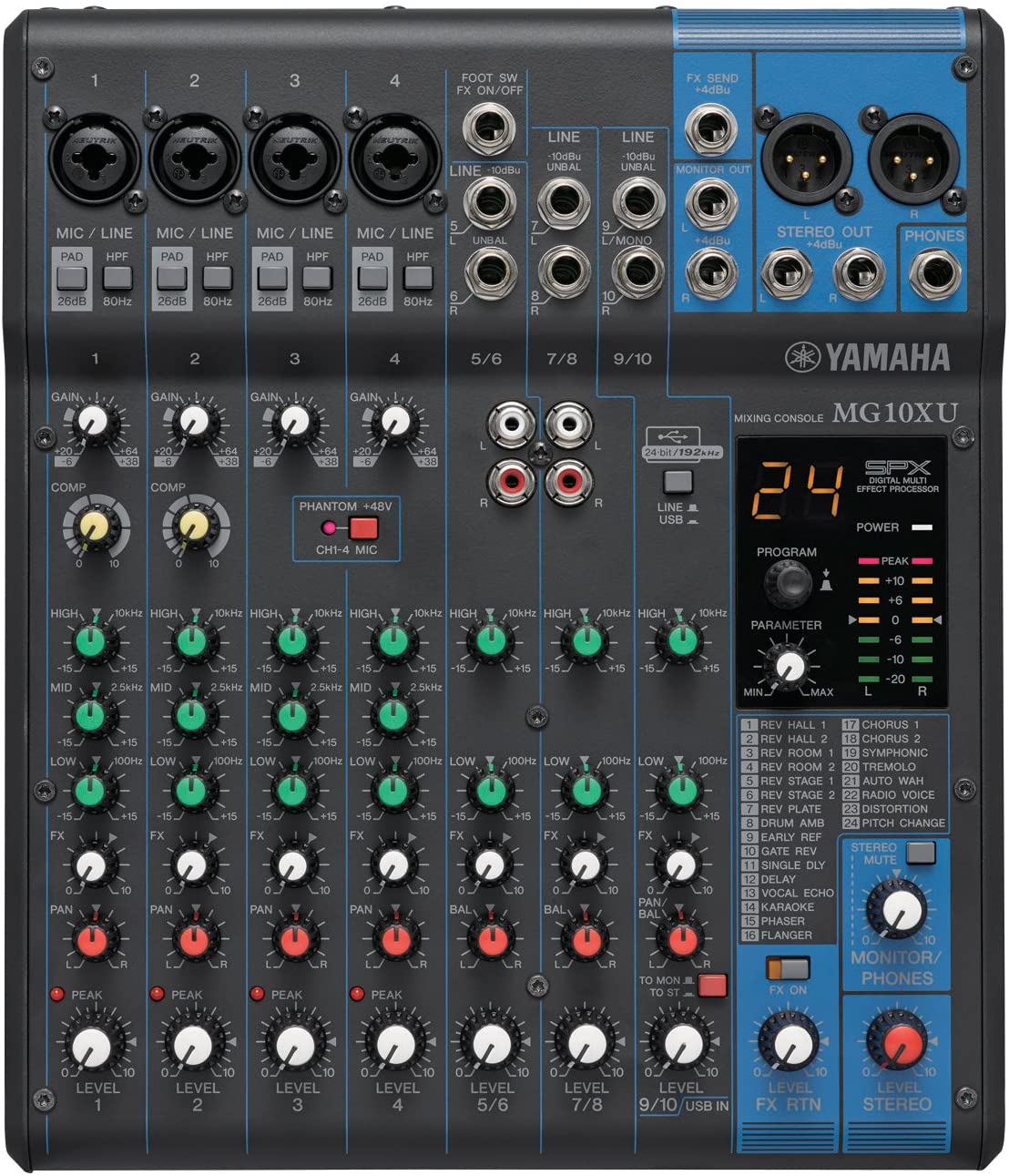 Yamaha MG10XU 10-Channel Mixer with Effects