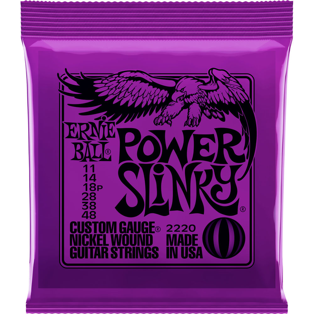 Ernie Ball Power Slinky Nickel Wound Electric Guitar Strings 11-48 Gauge