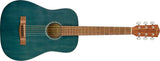 Fender FA-15 3/4 Scale Steel with Gig Bag, Walnut Fingerboard, Blue