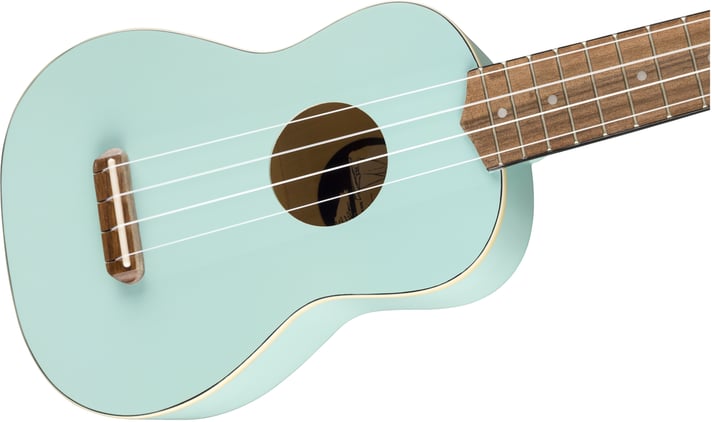 Fender Venice Soprano Uke, Walnut Fingerboard, Daphne Blue