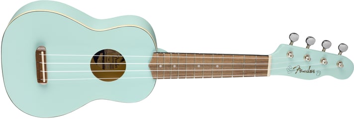 Fender Venice Soprano Uke, Walnut Fingerboard, Daphne Blue
