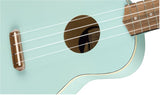 Fender Venice Soprano Uke, Walnut Fingerboard, Daphne Blue