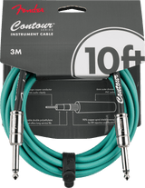 Fender Contour 10' Cable, Sherwood Green