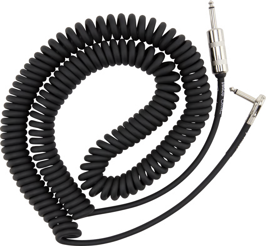 Fender Jimi  Hendrix™ Voodoo Child™ Coil Instrument Cable, Straight/Angle, 30', Black