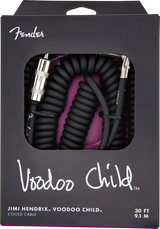 Fender Jimi  Hendrix™ Voodoo Child™ Coil Instrument Cable, Straight/Angle, 30', Black