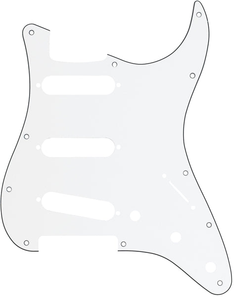 Fender 11-Hole Modern-Style Stratocaster S/S/S pickguard-W/B/W