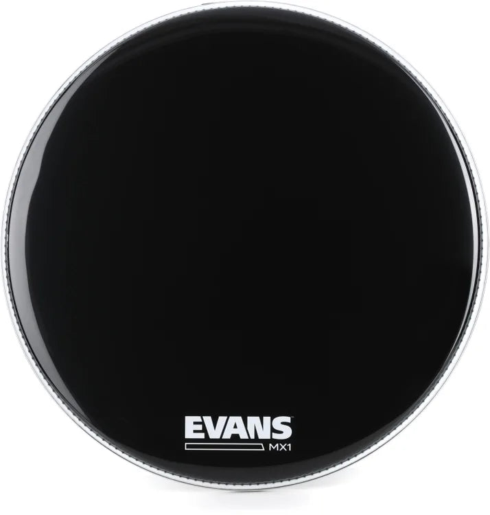 Evans MX1 Black 22" Marching Bass Drum Head