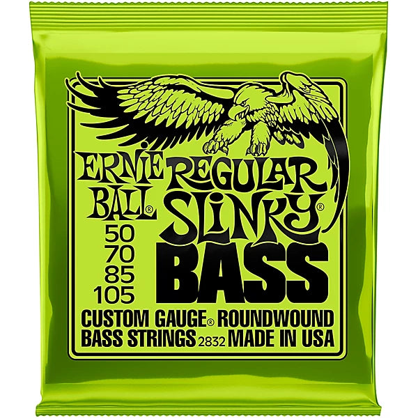 Erine Ball Regular Slinky Nickel Wound Bass Strings 50-105 Gauge