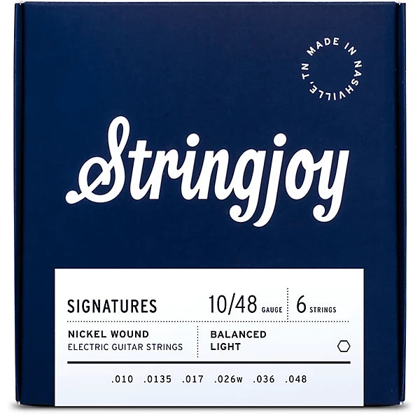 Stringjoy Signatures | Balanced Light Gauge (10-48) Nickel Wound Electric Guitar Strings