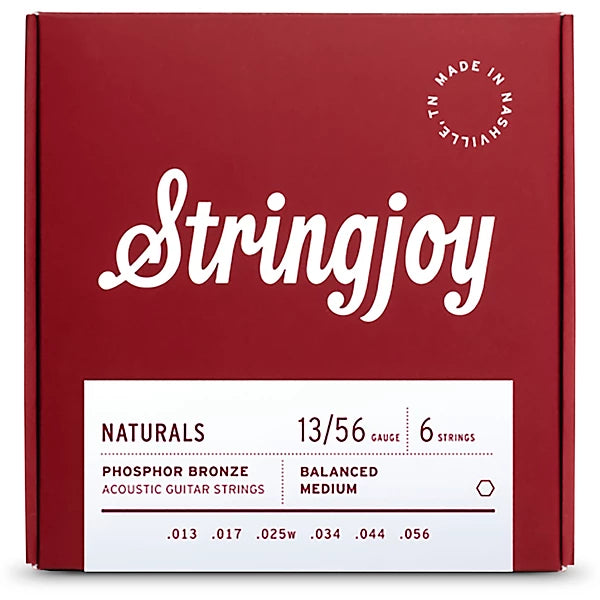 Stringjoy Naturals | Medium Gauge (13-56) Phosphor Bronze Acoustic Guitar Strings