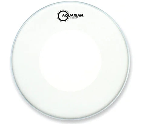 Aquarian 13" Hi-Impact Texture Coated Heavy 10/10 Double Ply White Snare Drum Batter Drumhead with Reverse Power Dot