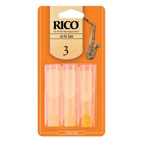 D'Addario Rico Alto Saxophone 3.0 Reeds 3-Pack