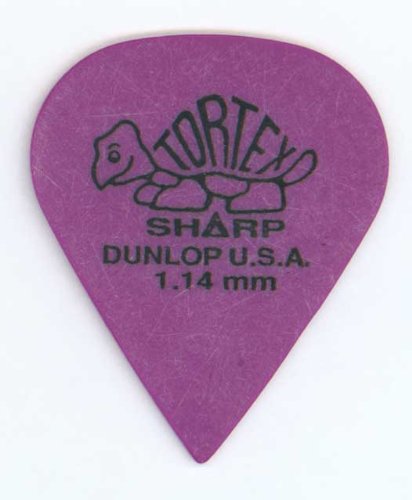 Dunlop Tortex Sharp 1.14mm Guitar Picks Purple 12-Pack
