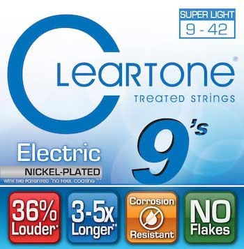 Cleartone Nickel-Plated Super Light Electric Guitar Strings 9-42