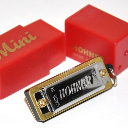 Hohner Mini Harmonica Key of C Model # 38-C in Red Plastic Storage Box