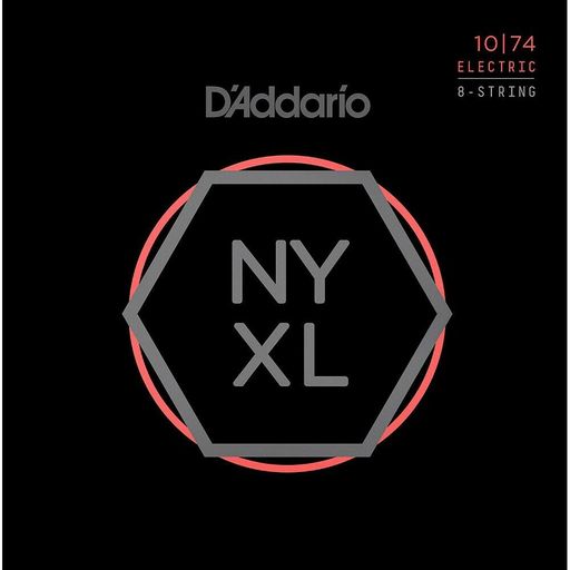 D'Addario NYXL1074 8-String Light Top/Heavy Bottom Electric Guitar Strings 10-74