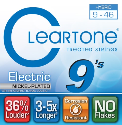 Cleartone 9419 Nickel Plated Electric Guitar Strings - .009-.046 Hybrid