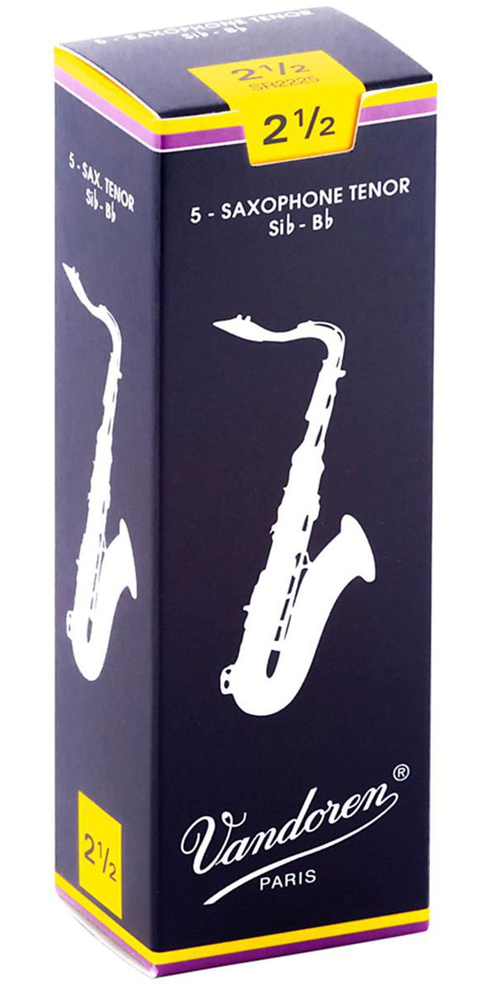 Vandoren SR2225-U Tenor Saxophone Traditional Reeds - Strength No.2.5