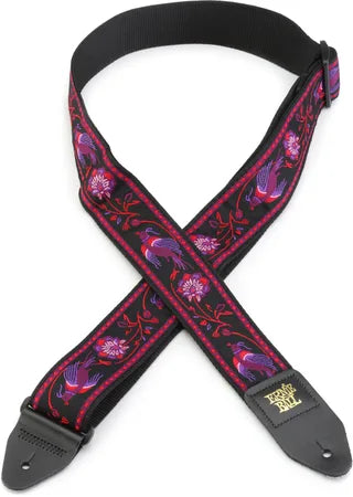 Ernie Ball Classic Jacquard Guitar Strap/Bass Strap - Purple Pleasant Pheasant