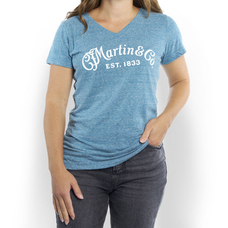 Martin Women's V-Neck T-Shirt Ocean - L