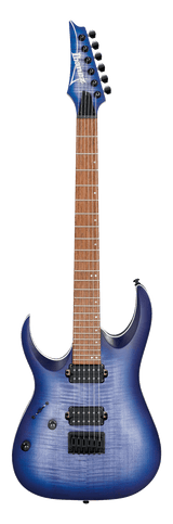 Ibanez RGA42FML Standard Electric Guitar, Left-handed - Blue Lagoon Burst Flat