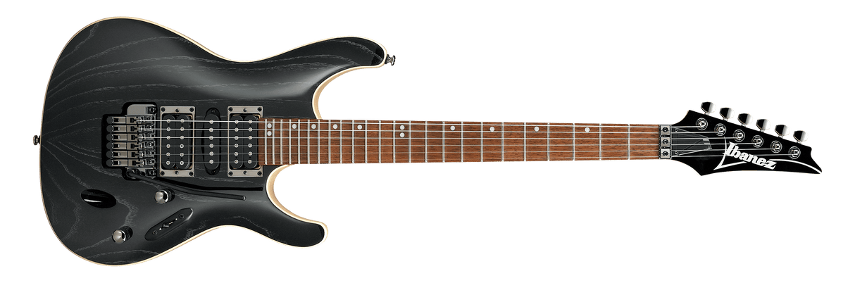 Ibanez S570AH Electric Guitar - Silver Wave Black