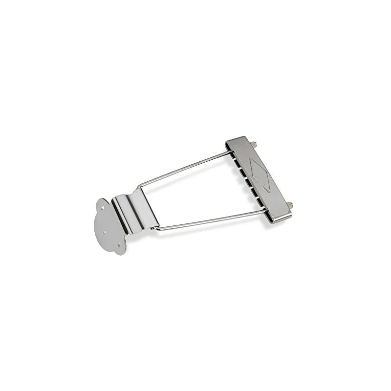 StewMac Thin Body Trapeze Tailpiece, Chrome