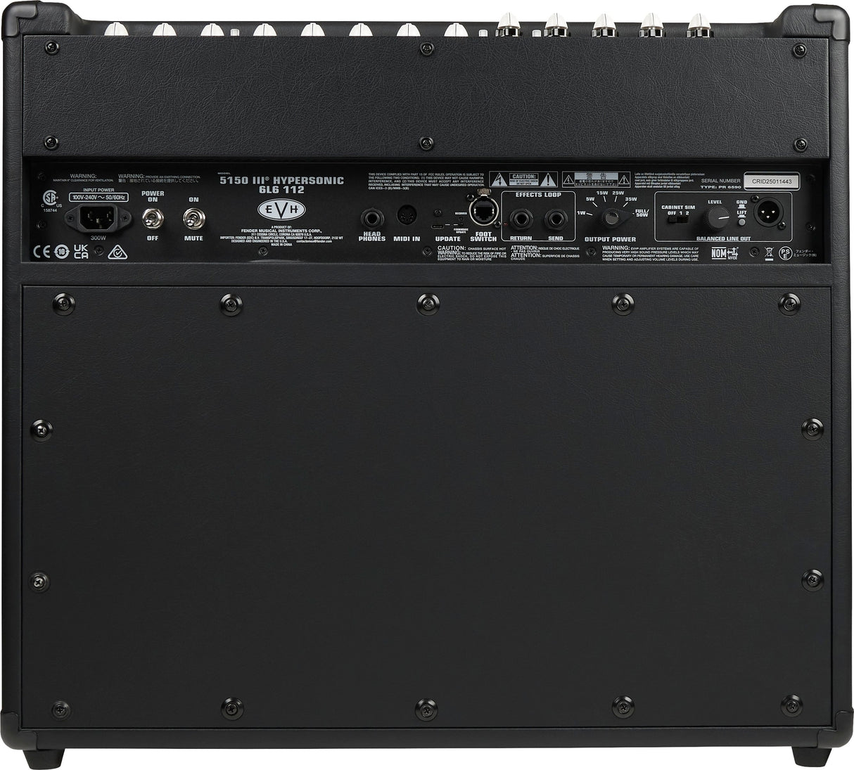 EVH 5150III Hypersonic 6L6 1X12 - Black