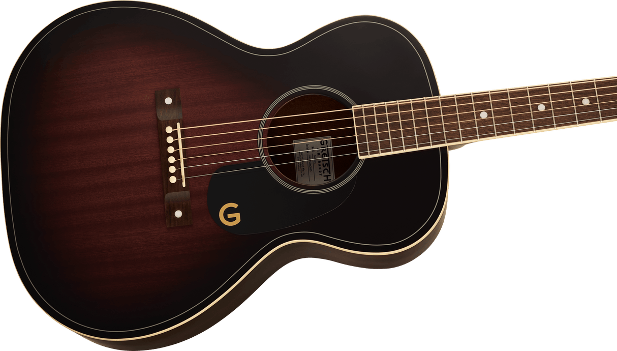 Gretsch Jim Dandy Concert, Walnut Fingerboard, Black Pickguard, Deep Cherry Burst