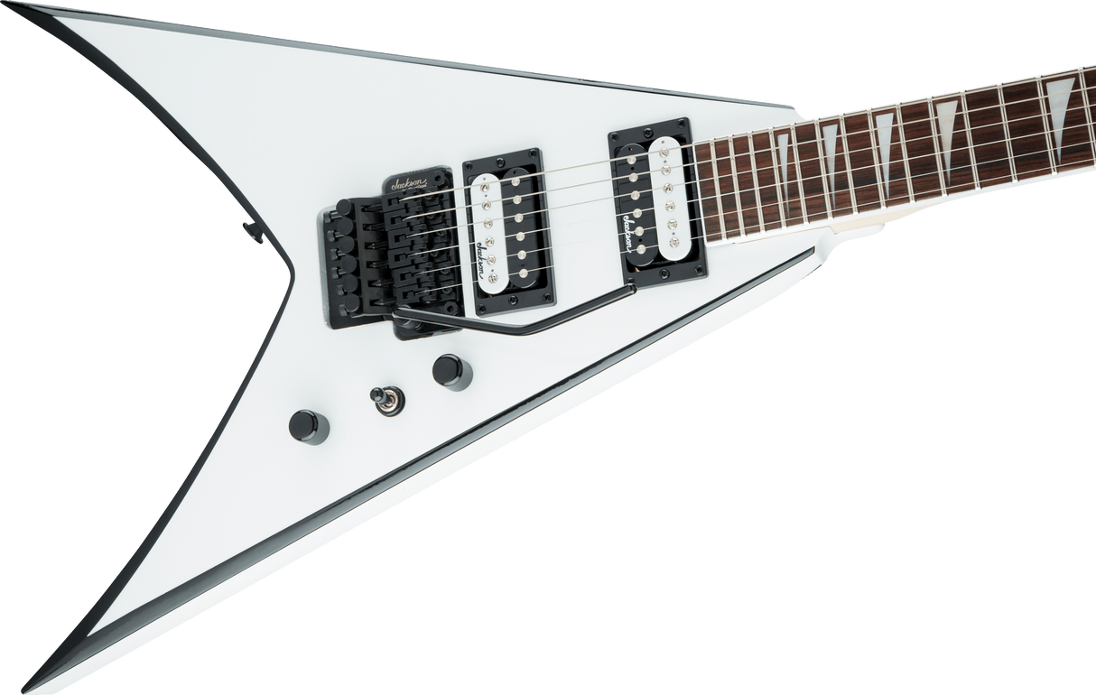 Jackson JS Series King V™ JS32 Amaranth Fingerboard, White with Black Bevels