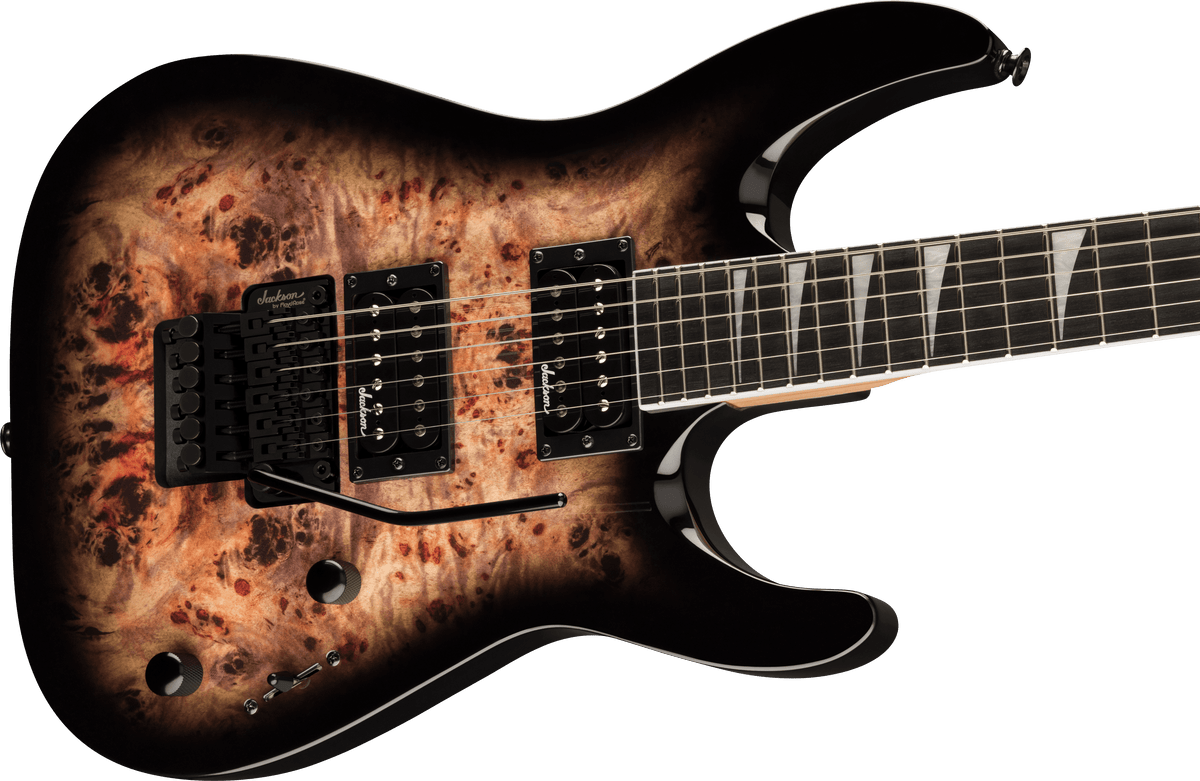 Jackson Dinky JS32 DKAP, Amaranth Fingerboard, Transparent Black Burst
