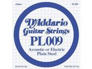 D'Addario .009 Plain Single String
