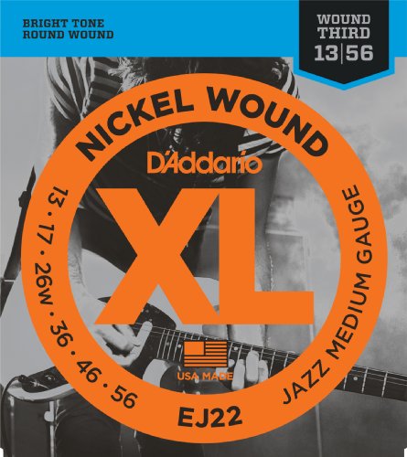 D'Addario EJ22 13-56 Jazz Medium, XL Nickel Electric Guitar Strings