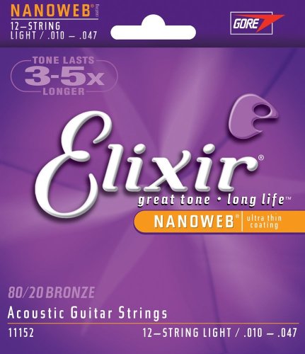 Elixir 11152 12 - String Acoustic 80/20 Bronze with NANOWEB® Coating