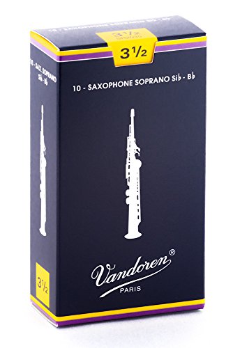 Vandoren SR2035 Soprano Sax Traditional Reeds Strength 3.5; Box of 10