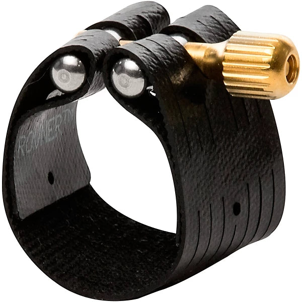 Rovner Dark Alto Saxophone Ligature and Cap 1RL - Fits Most Rubber Alto Sax Mouthpieces