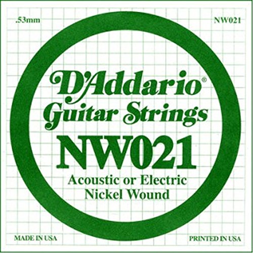 D'Addario Nickel Wound Single String .021 Gauge