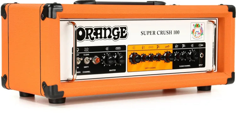 Orange Super Crush 100 100-watt Solid-state Head - Orange