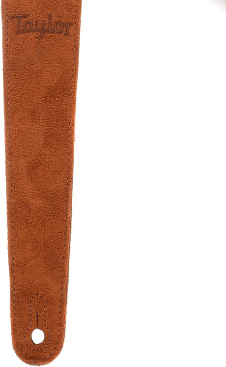 Taylor 2.5" Embroidered Suede Guitar Strap - Honey Gold
