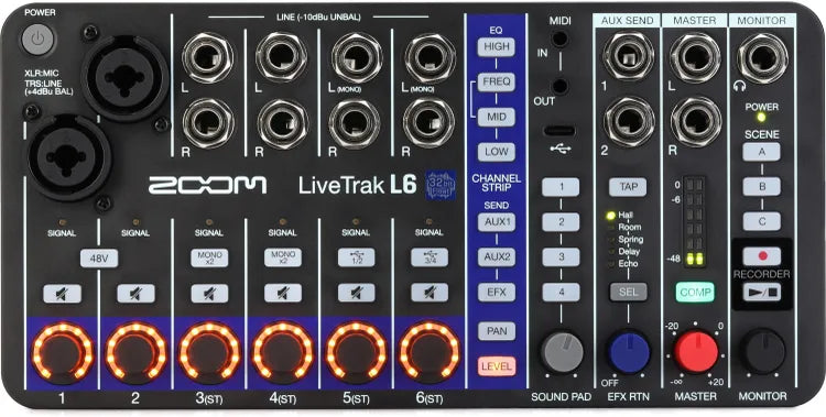 Zoom LiveTrak L-6 digital mixer/recorder