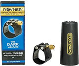 Rovner Dark Alto Saxophone Ligature and Cap 1RL - Fits Most Rubber Alto Sax Mouthpieces