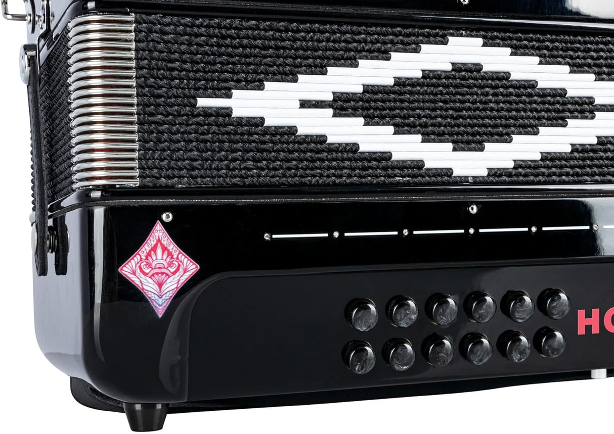 Hohner Hohnica Aces II 3-Register Accordion Black G/C/F