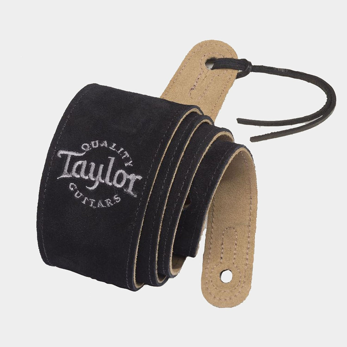 Taylor 2.5" Embroidered Suede Guitar Strap - Black