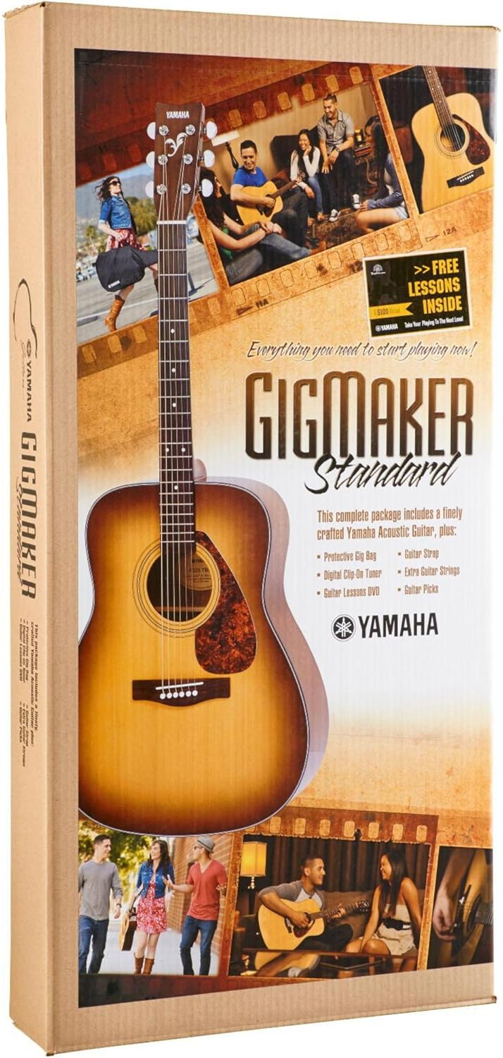 Yamaha Gigmaker Standard, 6 String Acoustic Guitar Pack - Tobacco Sunburst