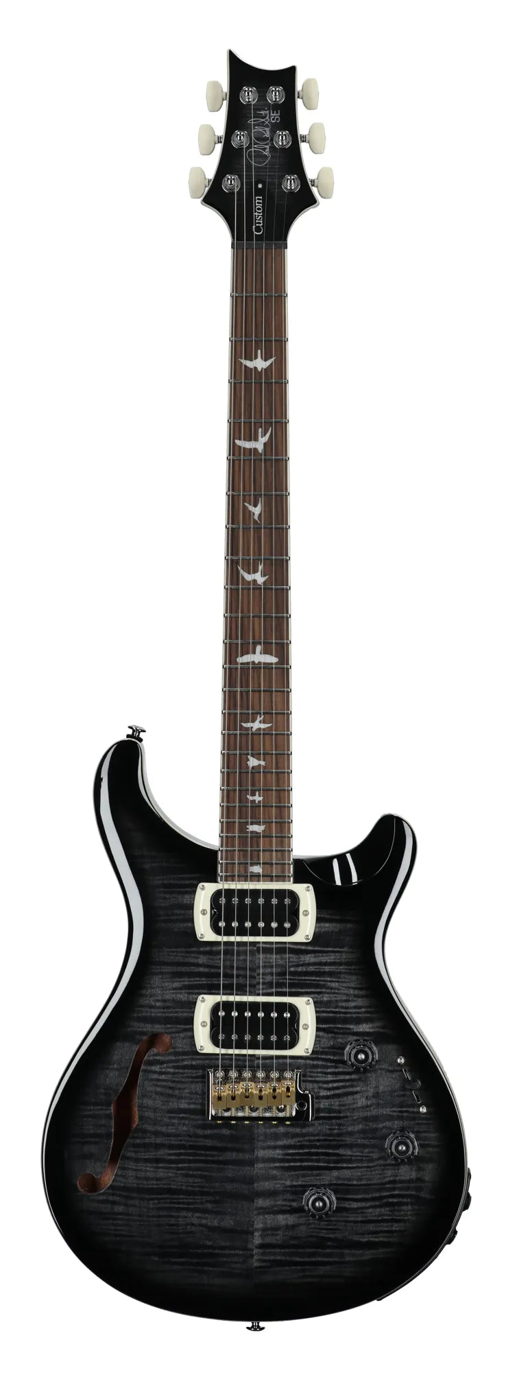 PRS SE Custom 24 Semi Hollow Piezo - Charcoal Burst